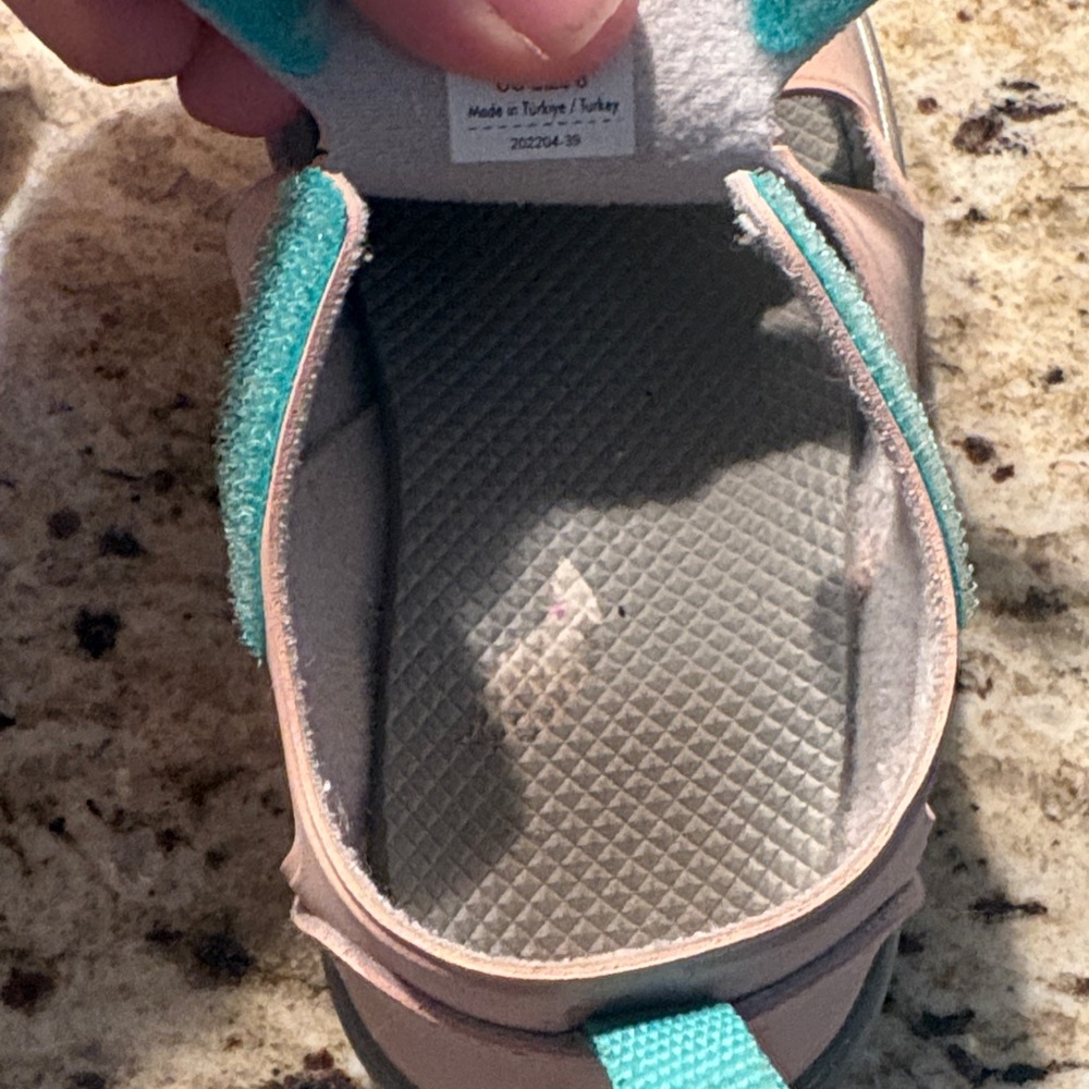 Kids Pink Closed-Toe Sandal Sneakers with Hook-and-Loop Strap - Picture 10 of 10